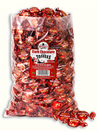 Dark Chocolate Covered Toffees in a 2.5kg bag.