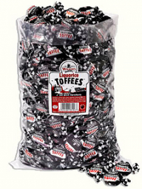 Liquorice Toffees in a 2.5kg bag.