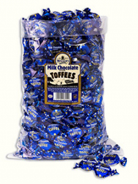 Milk Chocolate Covered Toffees in a 2.5kg bag.