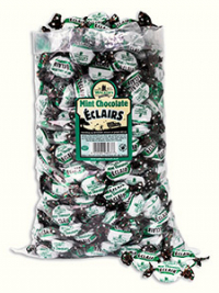 Our twist wrapped Mint Chocolate Éclairs in a 2.5kg bag.