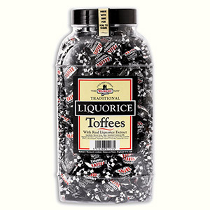2.5kg-Jar-Liquorice Liquorice Toffees in a 2.5kg jar.