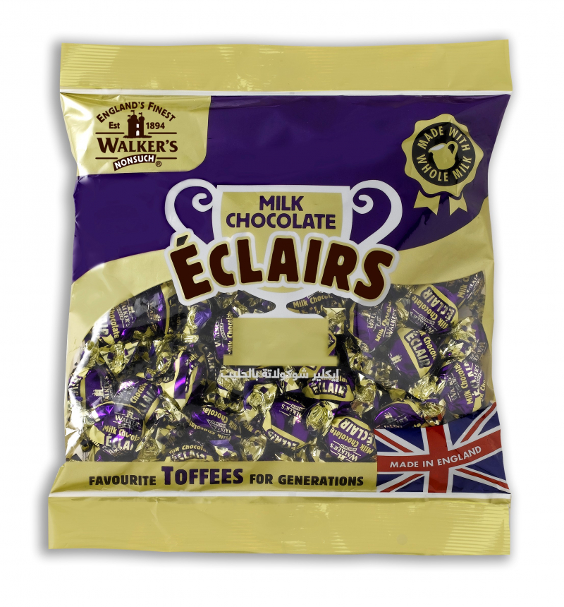 1kg Printed Bag Milk Choc Eclairs New